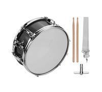 Sunydog Tambor de caja de 12 pulgadas con baquetas, correa para el hombro, instrumento de percusión para estudiantes, principiantes, batería de caja portátil (negro)