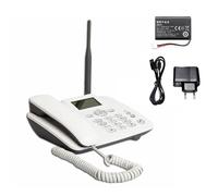 Sunydog Teléfono con Tarjeta Sim gsm,Teléfono Inalámbrico Fijo Teléfono de Escritorio 2g Soporte gsm 850/900/1800/1900 MHz Teléfono con Radio Reloj Función SMS para La Casa Centro de Llamadas