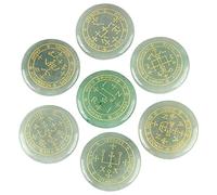 SUNYIK - Juego de Piedras grabadas para curación Reiki, Piedras pulidas de Bolsillo para decoración de la Palma, Amuleto de Wicca, Cristal de talismán
