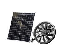 SUNYIMA Ventilador Solar Soplador, 20 W, Resistente a la Intemperie, con Ventilador de CC para Gallineros, Invernaderos, Cobertizos, Casas de Mascotas, Escape