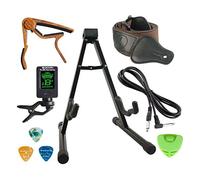 SUNYIN Kit de accesorios para soporte de guitarra, correa de guitarra, sintonizador, guitarra Capo, para acústica