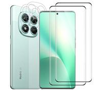Sunyinice 2 + 2 protectores de pantalla para Note 14 Pro 5G, cristal blindado para Xiaomi Redmi Note 14 Pro/Poco X7, protector de pantalla de cristal templado con protector de pantalla, dureza 9H, HD