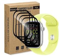 Sunyinice 4 protectores de pantalla para Watch Series 11 46 mm de protección, cristal blindado para Apple Watch Series 10/11 46 mm, protector de pantalla de dureza 9H, lámina ultraresistente, sin