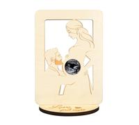 SUNYOK Marco de Fotos Ecografía para Sonograma, para Ecografía de Bebé Portarretrato de Madera imagen ultrasónica bebé regalo mamá embarazada padre Día de la madre San Valentín cuadro ultrasonido