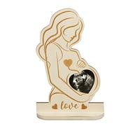 SUNYOK Marco de Fotos Ecografía para Sonograma, para Ecografía de Bebé Portarretrato de Madera imagen ultrasónica bebé regalo mamá embarazada Día de la madre cuadro ultrasonido