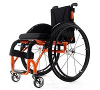 Sunyongfly Silla de ruedas deportiva ligera Silla de ruedas ligera para adultos Silla de ruedas de aluminio Adecuada para discapacitados, adultos y ancianos(Cushion width 42cm)