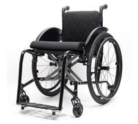 Sunyongfly Silla de ruedas deportiva plegable de aluminio para adultos, ligera y con un cómodo respaldo acolchado; apta para personas de entre 170 y 190 cm de altura(A,Seat width: 42 cm)