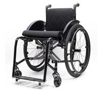 Sunyongfly Silla de ruedas deportiva plegable de aluminio para adultos, ligera y con un cómodo respaldo acolchado; apta para personas de entre 170 y 190 cm de altura(A,Seat width: 44 cm)