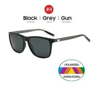 SUNYQBD Gafas de Sol Polarizadas Cuadradas para Hombres Que Conducen Lentes Espejados Azules Unisex Moda Mujeres-4 Pistola Gris Negro-como Imagen