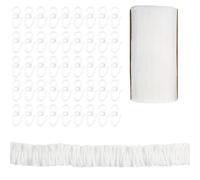 Sunyunze 30mx2.5cm Cinta para Cortinas 120 Ganchos para Cortinas Desmontable General Cinta Cortina Onda Gardinenband Zum Aufnähen Dormitorio Decoración del Balcón
