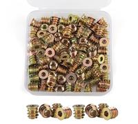 Sunyunze 80 Piezas Insertos Tuerca M5 X 10mm Insertos Tuerca Hueca