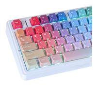 Sunzit Keycaps UK Layout, 138 teclas PBT Fantasy Gradient Rainbow Candy Custom Cherry Profile Dye-Sub Keycap Set Side Print Keycaps for Cherry MX Switches ISO UK Layout Mechanical Gaming Keyboard