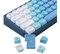 Sunzit Lindo juego de teclas personalizadas de PBT, perfil MOA de 148 teclas, monstruo de nieve azul Dye-Sub para Switch Cherry MX, teclado mecánico para juegos ISO/ANSI con diseño del Reino Unido