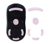 Sunzit Patines para Ratón - Kit de actualización de Bordes microcurvados 3D convexos con patrón Oscuro más rápido y Suave para G Pro Wireless Superlight Gamming Mouse(2Pack Rosa)