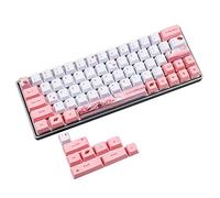 Sunzit Teclas, 64+9 PBT Teclas OEM Perfil de Estilo Chino Teclas Completo Conjunto de Teclas PBT Colorante Sublimación Tecla para Cherry MX Interruptores Teclado Mecánico (solo vender teclas) - Rosa