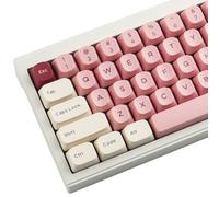 Sunzit Teclas PBT de 173 teclas YMK de perfil rosa y blanco, juego de teclas personalizadas de doble disparo con barra espaciadora de 2.75u, 3u, 6.25u y 7u para interruptor Cherry MX, diseño ISO ANSI