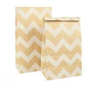 SUOCMG 10/20 Piezas de Bolsas de Regalo con Lunares a Rayas, Bolsas de Papel Kraft para envasar Dulces, Alimentos, Galletas, Pan, bocadillos, repostería, Bolsas para Llevar, Z01, 10 Piezas