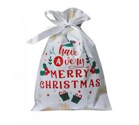 SUOCMG 5 Bolsas de Regalo con cordón para decoración navideña, Bolsas de Regalo para Dulces, Galletas, Bolsas de Embalaje de Dibujos Animados, Suministros para Fiestas, 16 x 24 cm, 5-5 Unidades