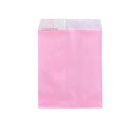 SUOCMG 50 Piezas/Lote Bolsas de golosinas para Fiestas, Bolsas de Papel con Estampado de Lunares y Rayas, Bolsas de Papel para Manualidades, Bolsas de panadería, Rosa Claro, 13 x 18 cm, 50 Piezas