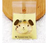 SUOCMG 50 Unids/Lote Lindo Tema de Corazón Bolsas de Galletas de Caramelo Bolsas de Embalaje de Galletas de Caramelo para Fiestas de Cumpleaños de Bodas-H10-10x10cm