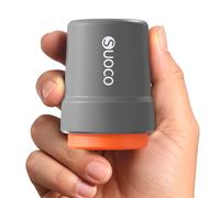 SUOCO Mini bomba eléctrica de viaje inalámbrica para bolsas de almacenamiento al vacío, recargable, portátil, sello de compresión inalámbrico, ahorra espacio, bomba de aire, color gris