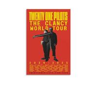 Suoluf Póster de Twenty One Pilots de Clancy World Tour en lienzo, decoración de pared, póster decorativo para dormitorio, gimnasio, regalo decorativo, 30 x 45 cm, estilo sin marco, 4