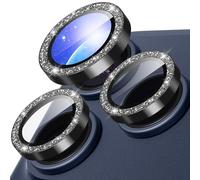 Suoman Protector de lente de cámara para iPhone 17 Pro/Pro Max, cubierta de lente de cámara de cristal templado con purpurina brillante independiente [fuerte adherencia] [no afecta las fotos nocturnas