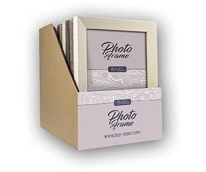 Suomi Marco de Fotos Plástico 1 unidad, Perfil Cuadrado Clásico para Mesa o Pared con Display, Disponible en Diferentes Tamaños, Apto