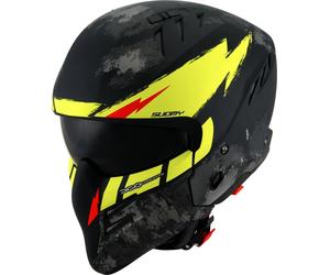 Suomy Armor Hi Volt Casco Jet, negro/amarillo, Talla L (59/60)