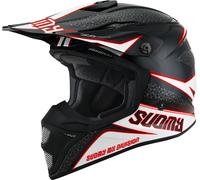 Suomy MX Speed Pro Transition Casco de motocross, negro-blanco-rojo, tamaño S para Hombres