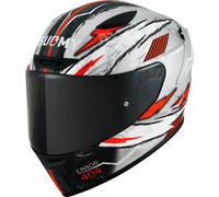 Suomy Track-1 404 2023 Casco, blanco-rojo-plata, tamaño L para Hombres