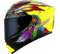 Suomy Track-1 Chieftain, casco integral XL male Amarillo/Rojo/Turquía/Lila