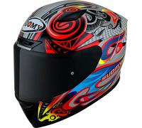 Suomy Track-1 Flying 2023 Casco, gris/rojo, Talla L (59/60)