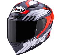 Suomy Track-1 Framework Casco, antracita/blanco/rojo, Talla XS (53/54)