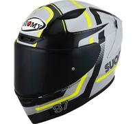 Suomy Track-1 Ninety Seven 2023 Casco, gris-amarillo, tamaño XL para Hombres