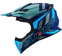 Suomy X-Wing Reel, casco cruzado S male Mate Azul Oscuro/Gris/Azul Neón