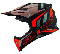 Suomy X-Wing Reel, casco cruzado S male Mate Negro/Gris/Naranja Neón
