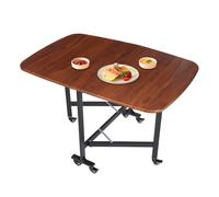 SUONTY Estructura plegable de acero inoxidable multifunción para mesa de comedor, mesa de cocina y mesa de trabajo, ideal para jardín, balcón, color marrón