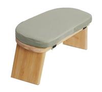 SUONTY Meditation Bench, Foldable Ergonomic Meditation Stool, Foldable Kneeling Meditation Bench 44cm, 5° Neigung, 180kg, Bambú + Velvet, Yoga, Oración, Salón, Plegable, 1,8 kg