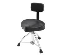 SUONTY Taburete de tambor con respaldo, altura regulable, silla neumática, 45-60 cm, espuma viscoelástica, 120 kg, giratorio 360°, tambor, piano y oficina, plegable, 43 cm de ancho