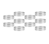 Suoumwa 10 Piezas de Anillos Circulares para Tartas de 9 cm con Agujeros, de Acero Inoxidable, para Postres, Tartas, Frutas, Quiches, Pasteles, Mousse, Moldes para Hornear en la Cocina