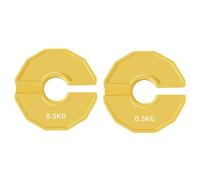 Suoumwa 2 Discos de Goma para Pesas Fraccionarias con Forma de Micromancuernas para Gimnasio, con Apertura Adicional de 35 mm y 0,5 Kg