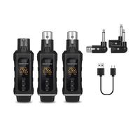 Suoumwa Adaptador XLR de Condensador de 48 V, Transmisor y Receptor de Micrófono Inalámbrico para Mezclador de Audio de Guitarra y Micrófono Dinámico