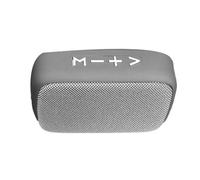 Suoumwa Altavoces Portátiles para Exteriores, Minialtavoz Bluetooth, Columna Inalámbrica, Reproductor de Música Estéreo 3D, Caja de Sonido de Alta Fidelidad, Color Negro y Plateado
