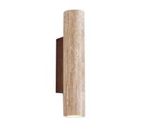 Suoumwa Aplique de Pared LED Moderno y de Travertino Amarillo Natural con Luz hacia Arriba y hacia Abajo para Dormitorio, Sala de Estar y Pasillo