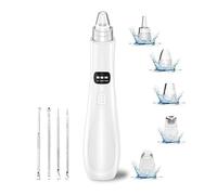 Suoumwa Aspiradora de Poros Removedora de Espinillas, 5 Potencias de Succión, 4 Sondas, Kit de Aspiradora de Espinillas Recargable por USB, Limpiador de Poros Faciales