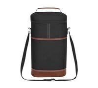 Suoumwa Bolsa para 2 Vino, Bolsa para Llevar Vino, Bolsa Regalo para Vino, A Prueba Fugas y con Aislamiento, Bolsa para Enfriador Vino, Bolsa Regalo para, Negro