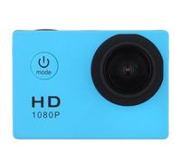 Suoumwa Cámara de Acción HD de 1080P con Pantalla LCD, Resistente Al Agua hasta 30 M, para Deportes de Bicicleta, Motocicleta, Esquí y Buceo, Color Azul