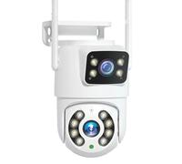 Suoumwa Cámara de Doble Lente para Exteriores, Visión, Detección, Seguimiento Automático, Vigilancia CCTV, Cámara IP, Protección de Seguridad, Enchufe de la UE