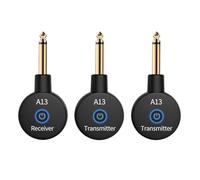 Suoumwa de Guitarra Inalámbrico 2 en 1 de 2,4 GHz, Transmisor y Receptor de Audio Inalámbrico de 48 KHz para Guitarra Eléctrica, Amplificador de Bajo